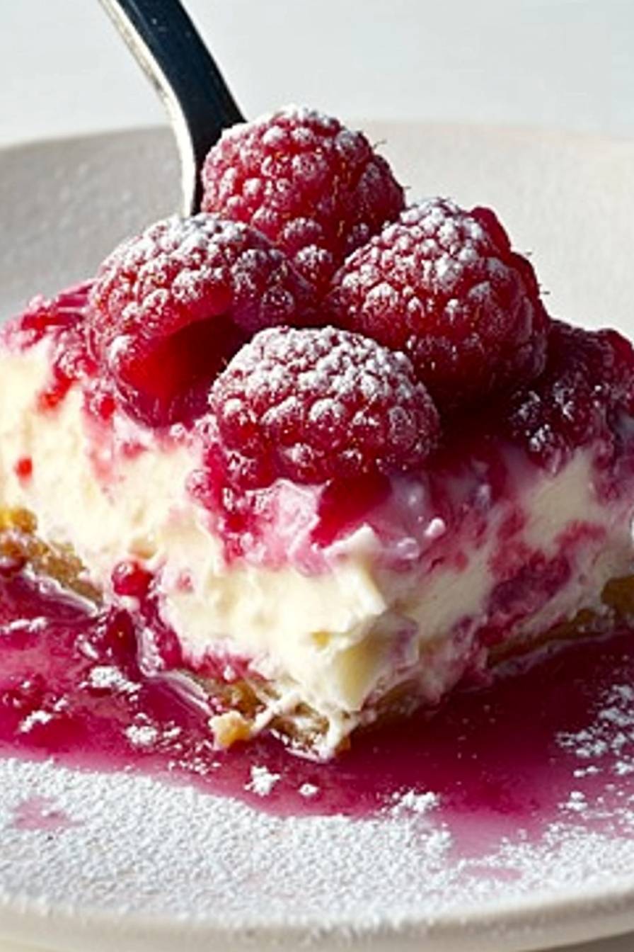 Raspberry Cheesecake Lasagna