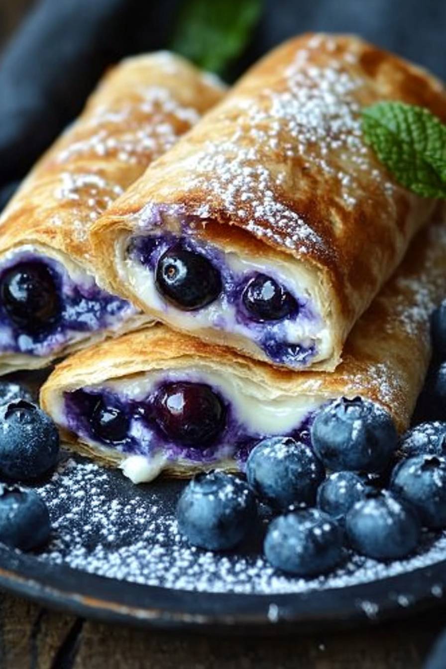 Blueberry Cheesecake Chimichangas