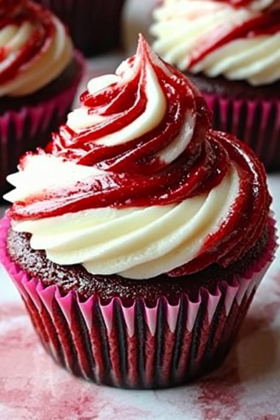 Red Velvet Marble Cupcakes