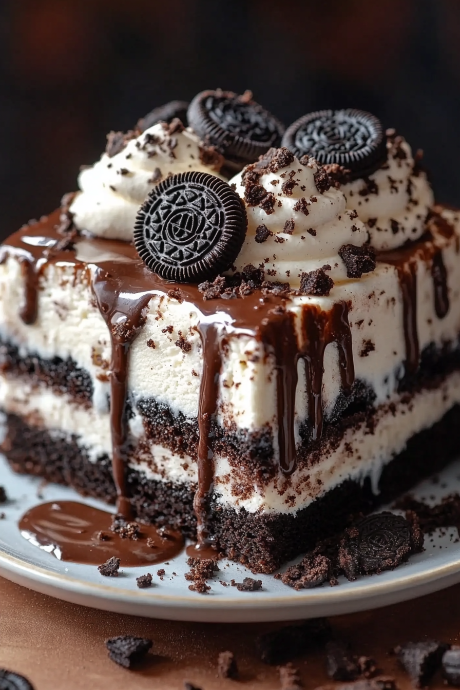 Oreo Brownie & S’mores Ice Cream Cake