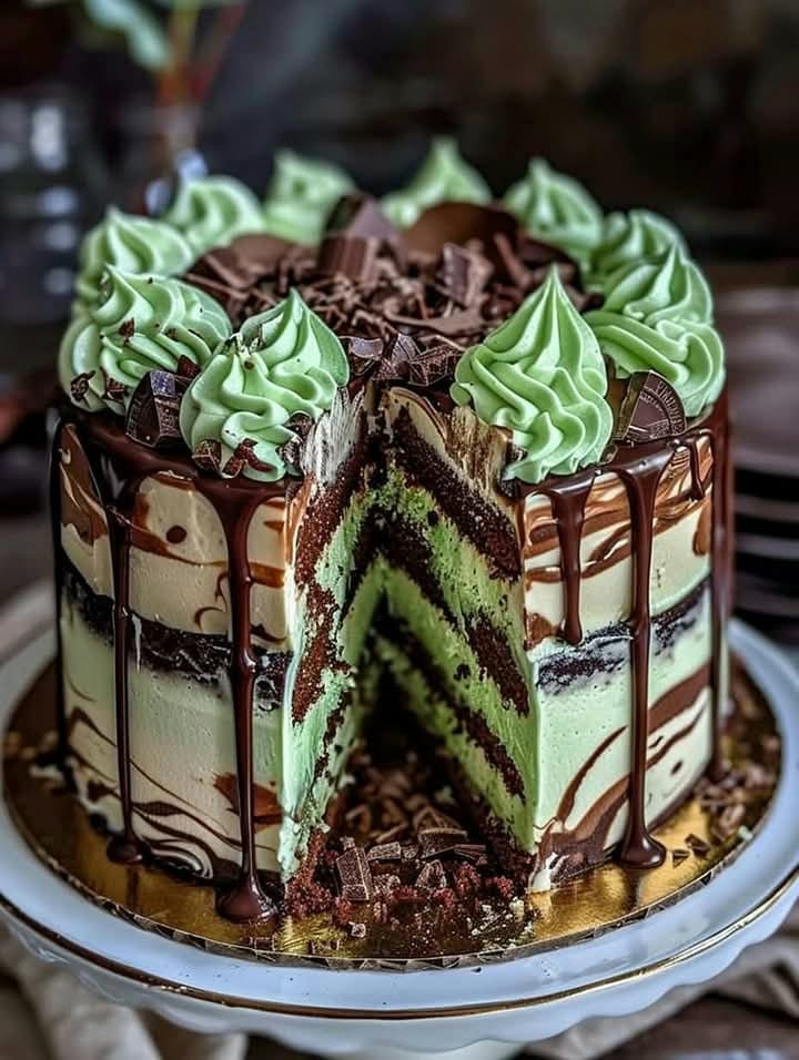 7 Steps to Make the Ultimate Mint Chocolate Fudge Cheesecake Cake