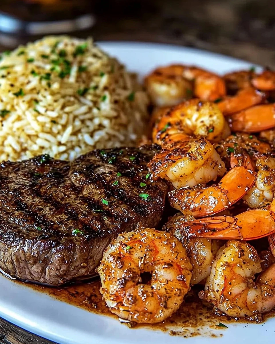 Cajun Shrimp and Steak Feast