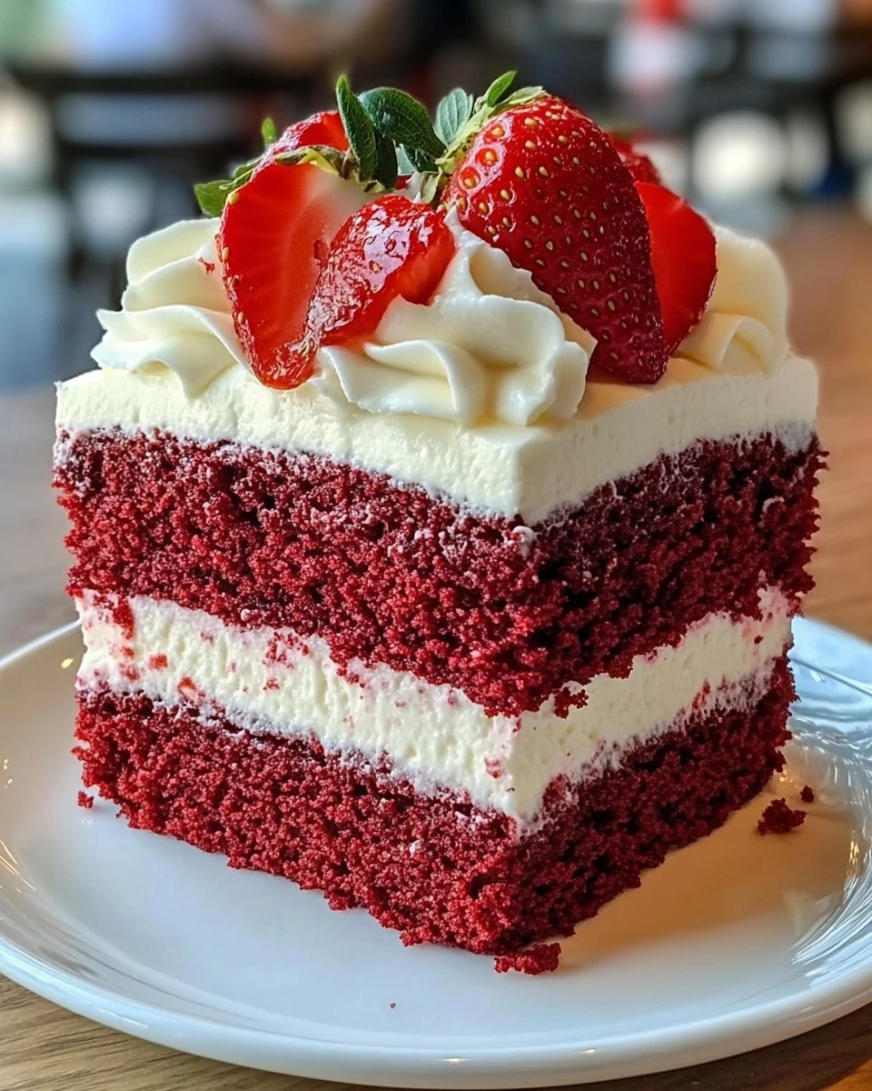 Decadent Red Velvet Strawberry Cheesecake Delight