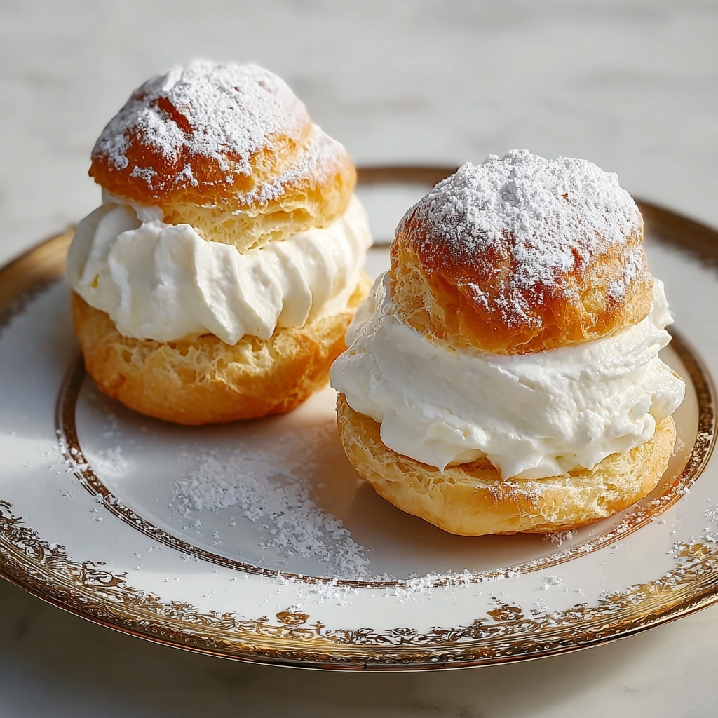Cream Puffs with Vanilla Whipped Cream Filling Recipe - Recipe Image