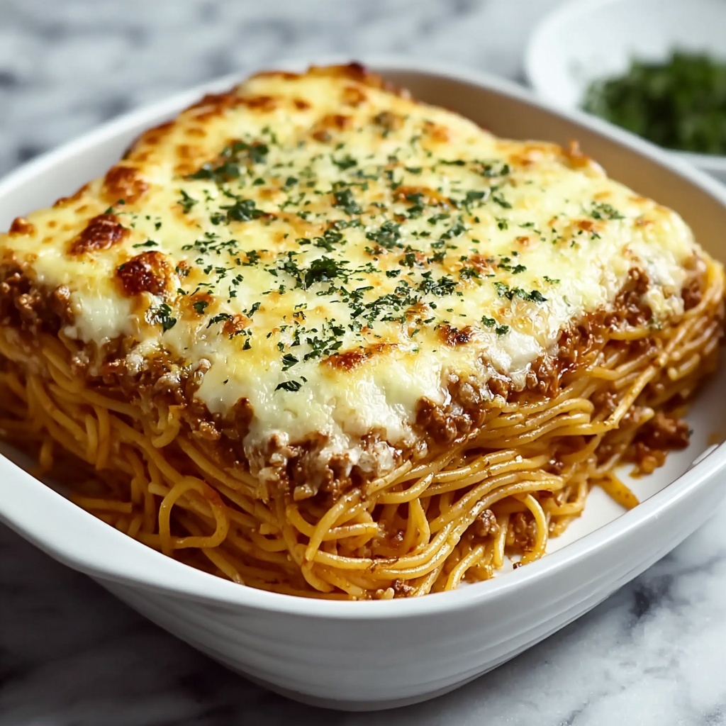 Baked Cream Cheese Spaghetti Casserole Recipe - Recipe Image