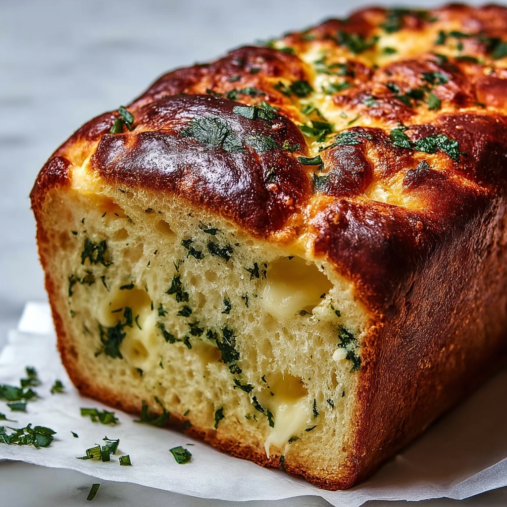 Cheese, Herb & Garlic Quick Bread (No Yeast) Recipe - Recipe Image