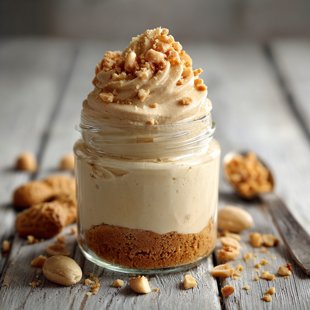 Peanut Butter Mousse with Crunchy Peanuts Recipe - Recipe Image