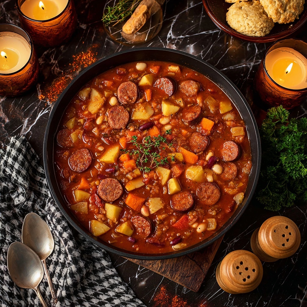 Sausage and Bean Stew (Bonfire Stew) Recipe - Recipe Image