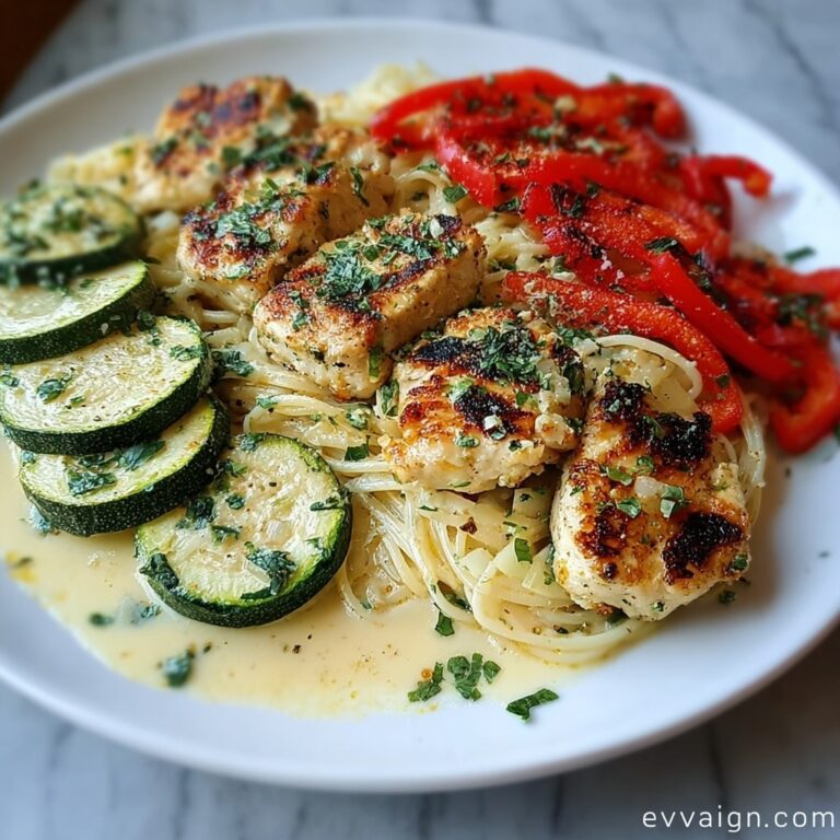 Indulgent Lemon Dill Chicken Alfredo with Whipped Feta & Zucchini Recipe