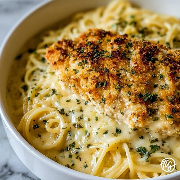 Indulgent Chicken in Cheesy Alfredo Three-Cheese Sauce Recipe