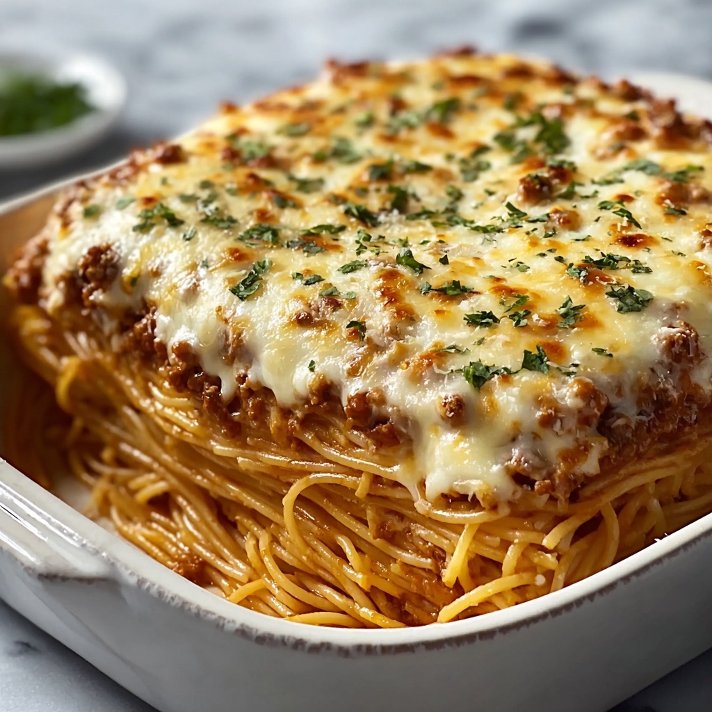 Baked Cream Cheese Spaghetti Casserole Recipe - Recipe Image