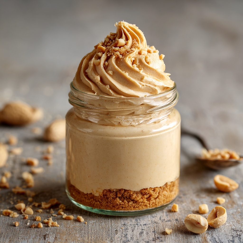 Peanut Butter Mousse with Crunchy Peanuts Recipe - Recipe Image