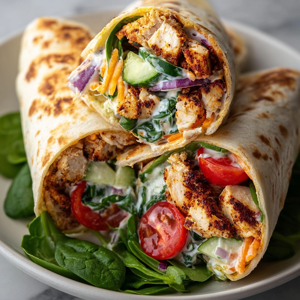 Healthy Chicken Wrap Recipe - Recipe Image