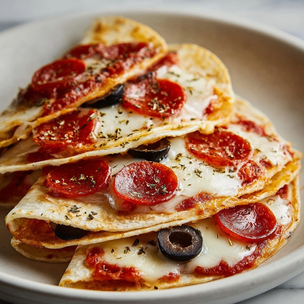 Pepperoni Pizza Quesadilla Recipe - Recipe Image