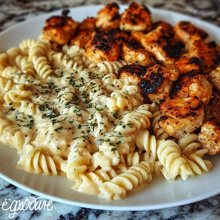 Creamy Parmesan Rotini with Cajun Garlic Butter Chicken Recipe