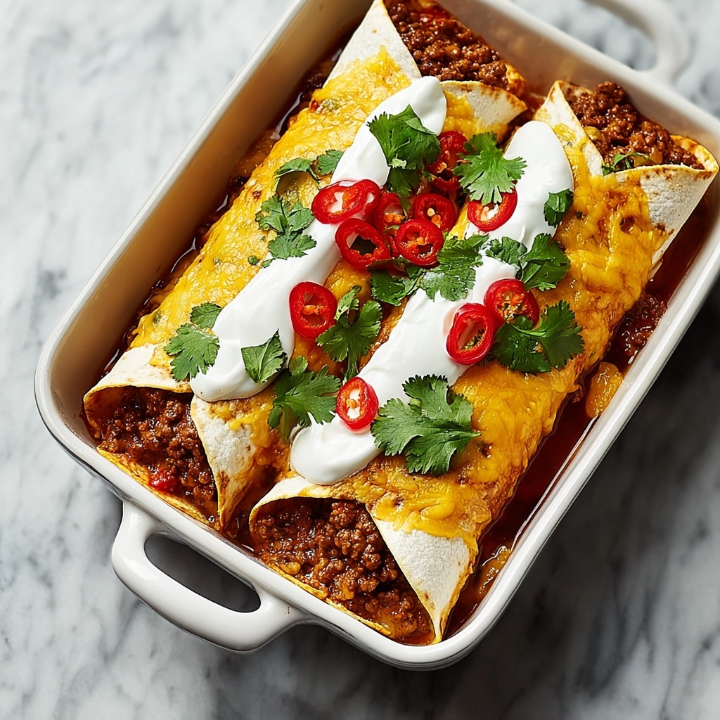 Ground Beef Enchiladas Recipe - Recipe Image