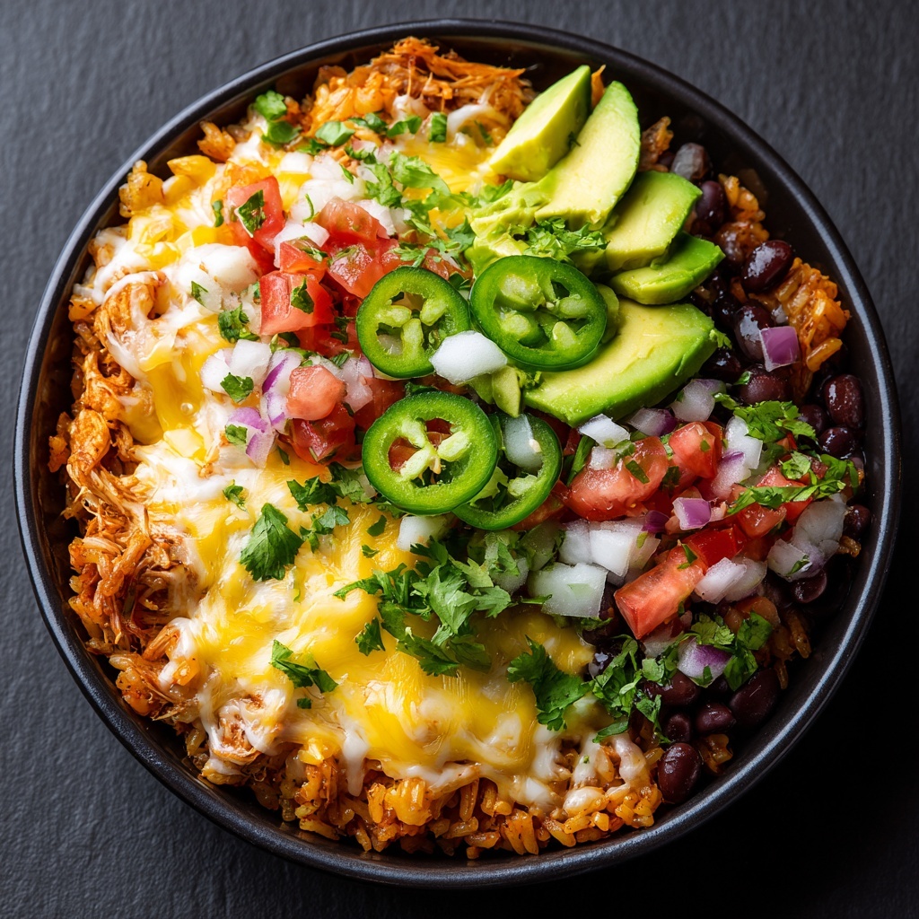 One-Pot Chicken Burrito Bowls Recipe - Recipe Image