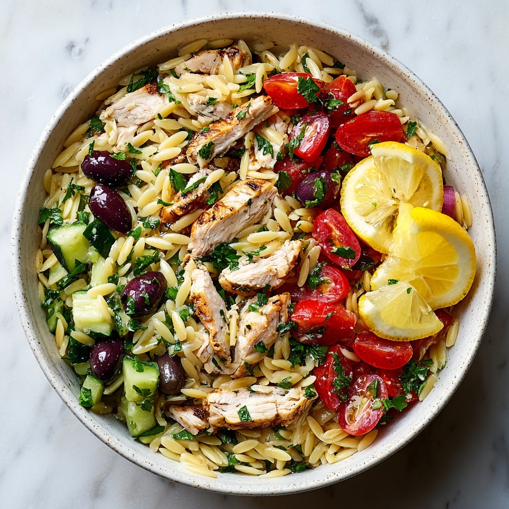 Lemon Orzo Salad with Chicken Recipe - Recipe Image