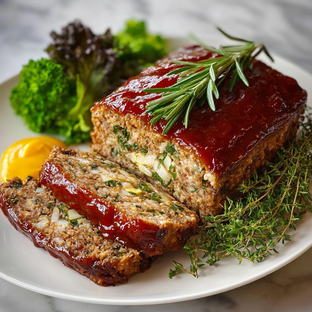 Succulent Herb-Infused Baked Turkey Meatloaf with a Savory Glaze Recipe - Recipe Image