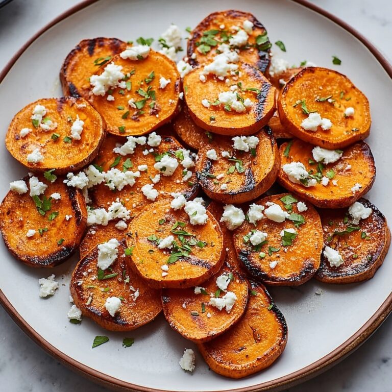 Honey Feta Roasted Sweet Potato Rounds Recipe