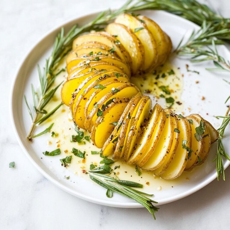 Hasselback Yukon Gold Potatoes with Garlic Herb Butter Recipe