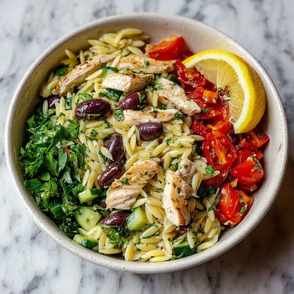 Lemon Orzo Salad with Chicken Recipe - Recipe Image