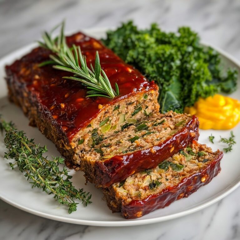Succulent Herb-Infused Baked Turkey Meatloaf with a Savory Glaze Recipe
